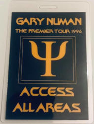 Gary Numan 1996 Premier Tour Access Pass